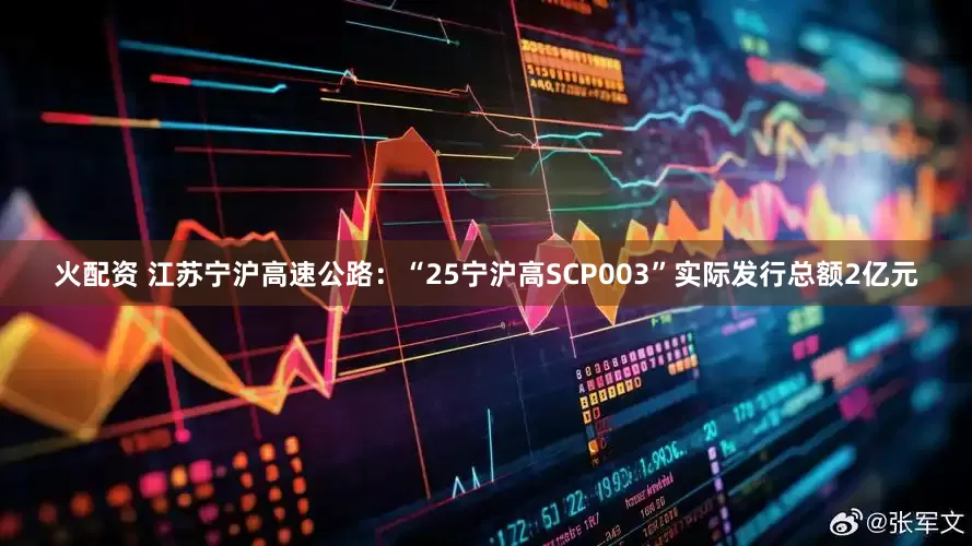 火配资 江苏宁沪高速公路：“25宁沪高SCP003”实际发行总额2亿元